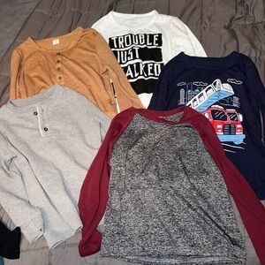 Boys Long Sleeve Shirt Set Bundle